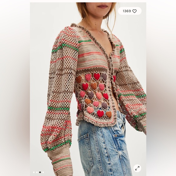 Free People Heart Eyes Cardi - Picture 3 of 10